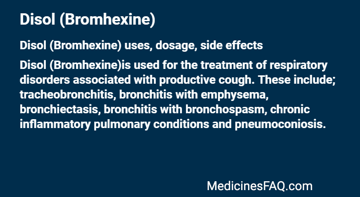 Disol (Bromhexine)