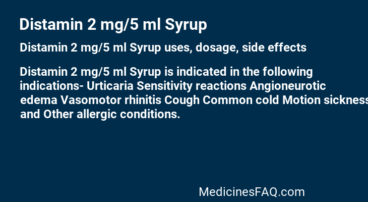 Distamin 2 mg/5 ml Syrup