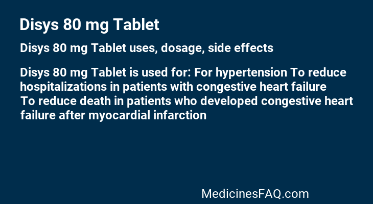 Disys 80 mg Tablet