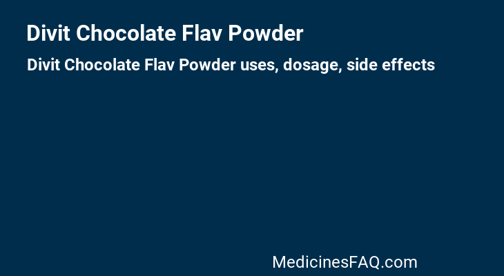 Divit Chocolate Flav Powder