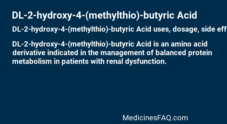 DL-2-hydroxy-4-(methylthio)-butyric Acid