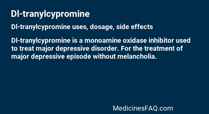 Dl-tranylcypromine