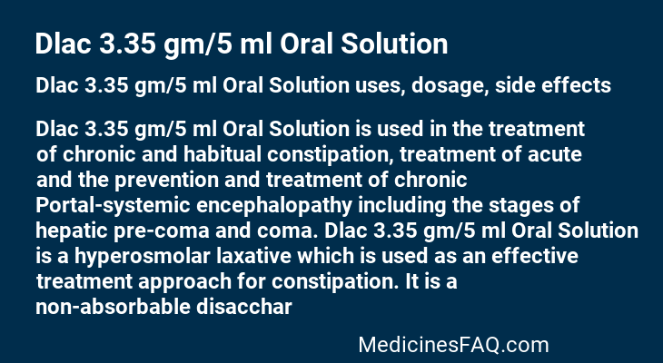 Dlac 3.35 gm/5 ml Oral Solution