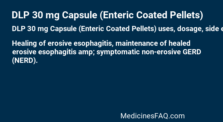 DLP 30 mg Capsule (Enteric Coated Pellets)