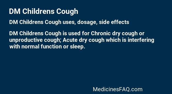 DM Childrens Cough
