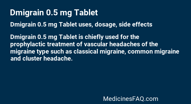 Dmigrain 0.5 mg Tablet