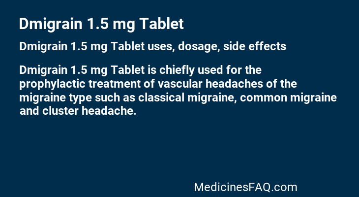 Dmigrain 1.5 mg Tablet