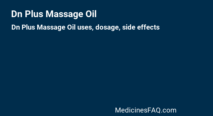 Dn Plus Massage Oil