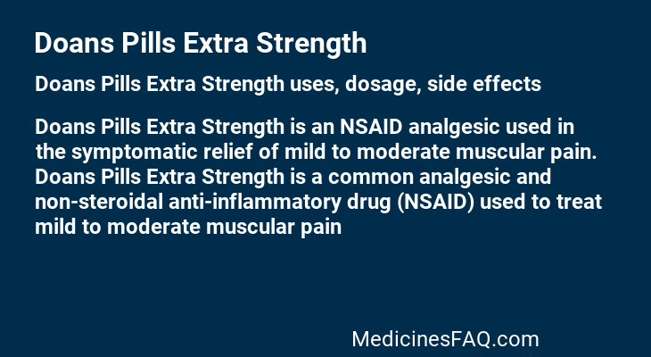 Doans Pills Extra Strength