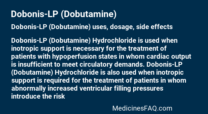 Dobonis-LP (Dobutamine)