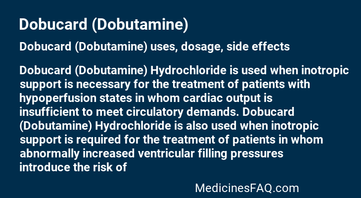 Dobucard (Dobutamine)