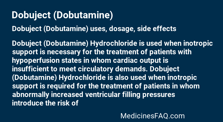 Dobuject (Dobutamine)