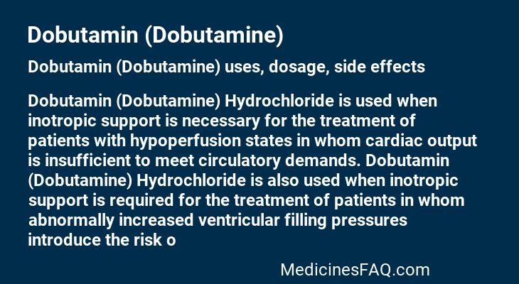 Dobutamin (Dobutamine)