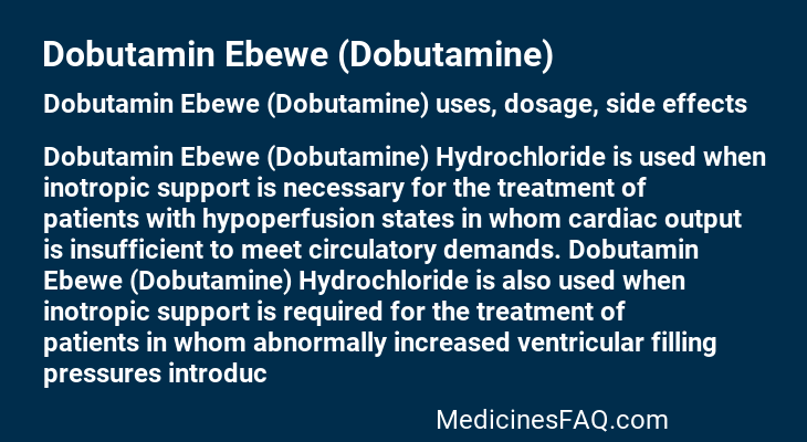 Dobutamin Ebewe (Dobutamine)