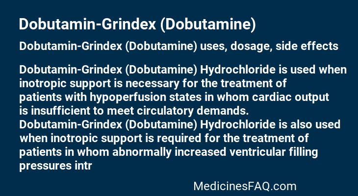 Dobutamin-Grindex (Dobutamine)