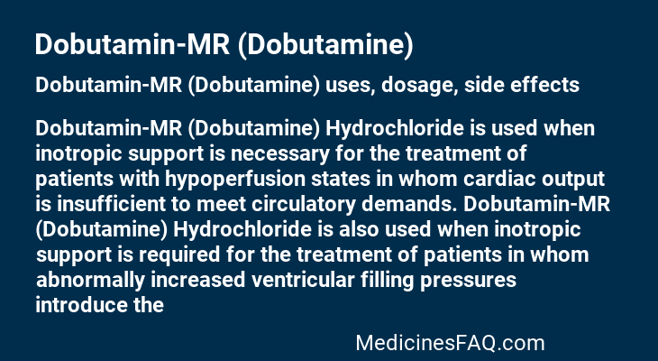 Dobutamin-MR (Dobutamine)