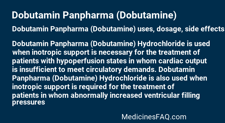 Dobutamin Panpharma (Dobutamine)