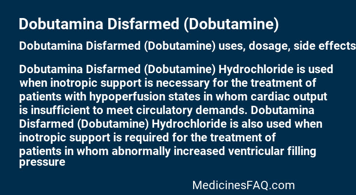 Dobutamina Disfarmed (Dobutamine)