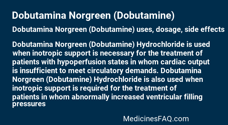 Dobutamina Norgreen (Dobutamine)