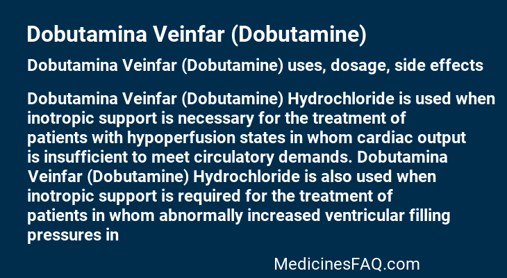 Dobutamina Veinfar (Dobutamine)