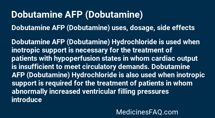 Dobutamine AFP (Dobutamine)