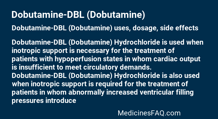 Dobutamine-DBL (Dobutamine)