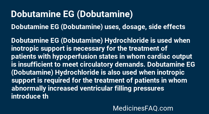 Dobutamine EG (Dobutamine)