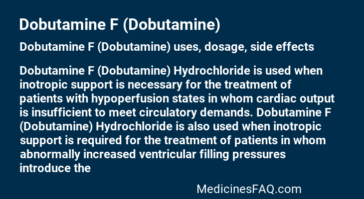 Dobutamine F (Dobutamine)