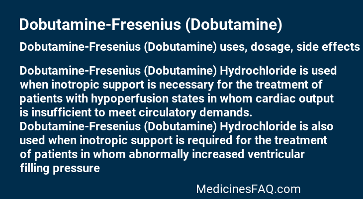 Dobutamine-Fresenius (Dobutamine)