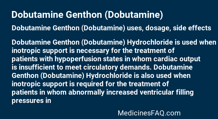 Dobutamine Genthon (Dobutamine)