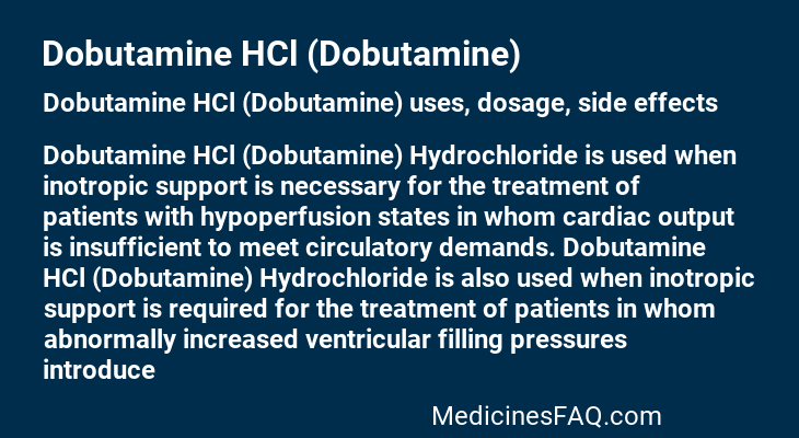 Dobutamine HCl (Dobutamine)