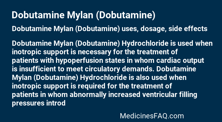 Dobutamine Mylan (Dobutamine)