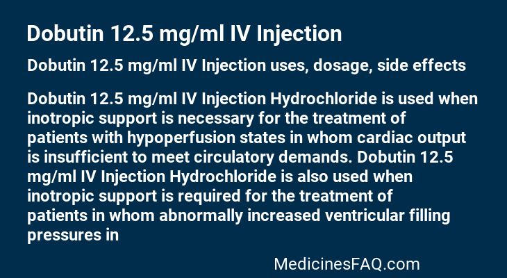 Dobutin 12.5 mg/ml IV Injection