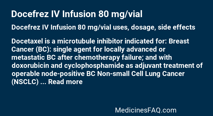 Docefrez IV Infusion 80 mg/vial