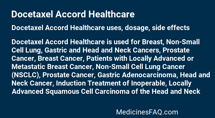 Docetaxel Accord Healthcare
