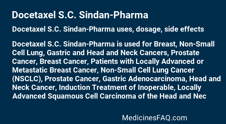 Docetaxel S.C. Sindan-Pharma