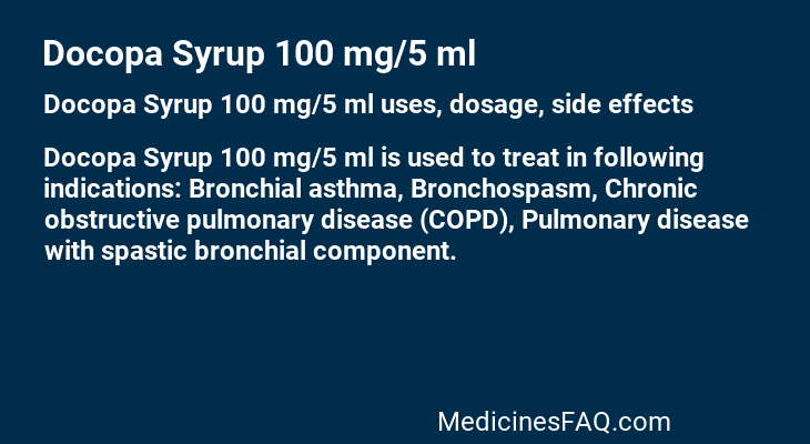 Docopa Syrup 100 mg/5 ml
