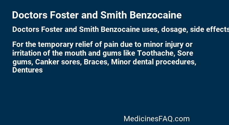 Doctors Foster and Smith Benzocaine