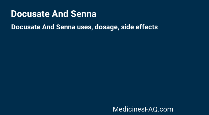 Docusate And Senna