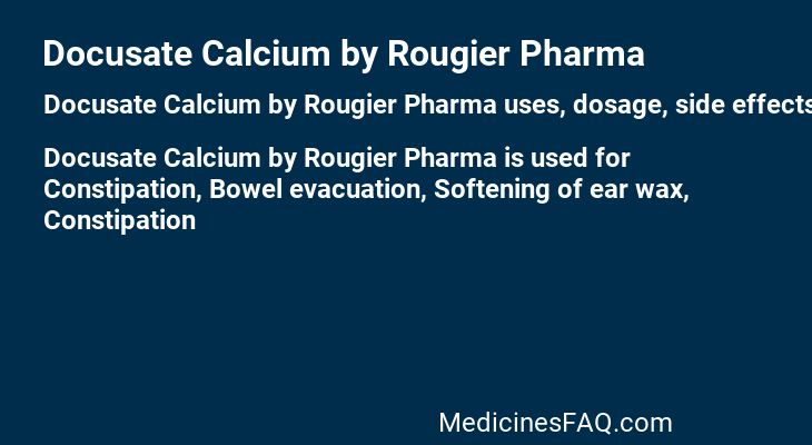 Docusate Calcium by Rougier Pharma