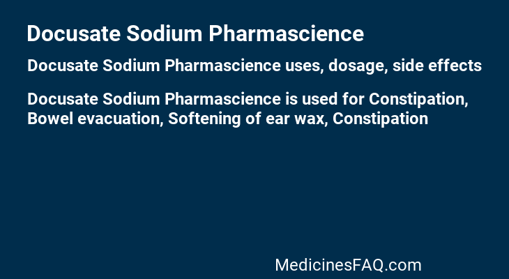 Docusate Sodium Pharmascience
