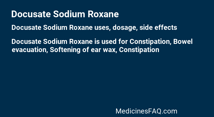 Docusate Sodium Roxane
