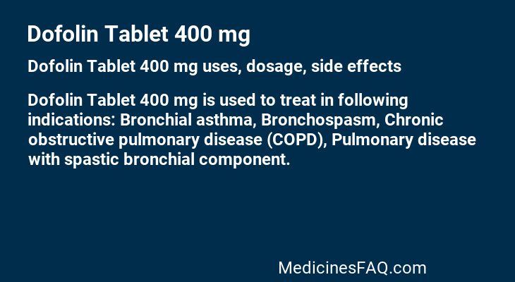 Dofolin Tablet 400 mg