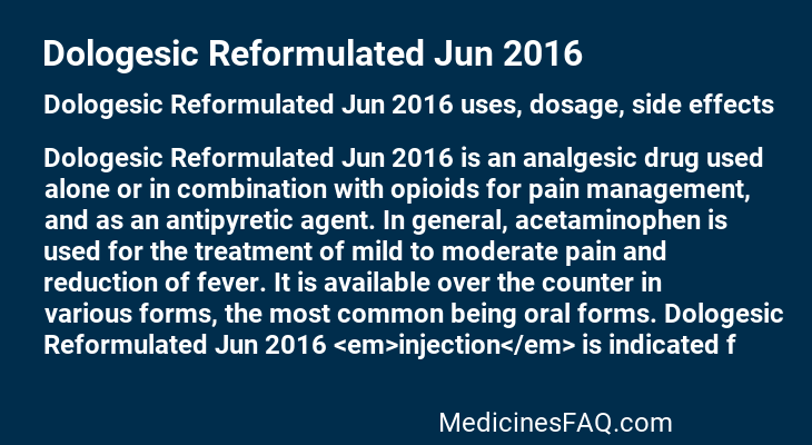Dologesic Reformulated Jun 2016