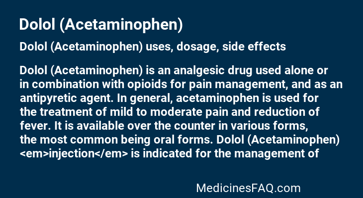 Dolol (Acetaminophen)
