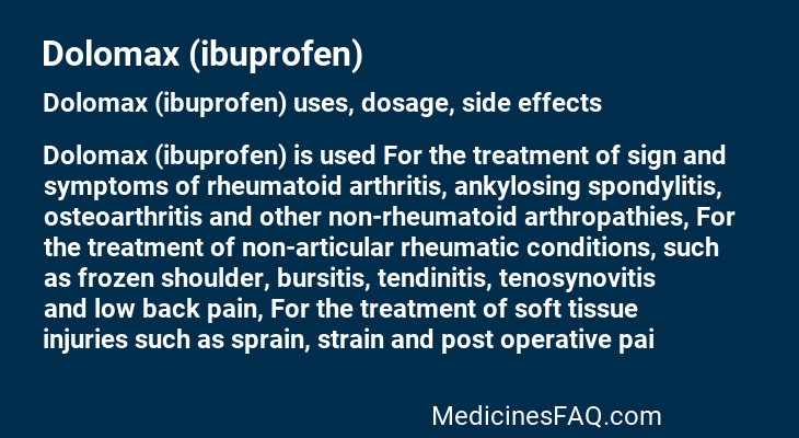 Dolomax (ibuprofen)