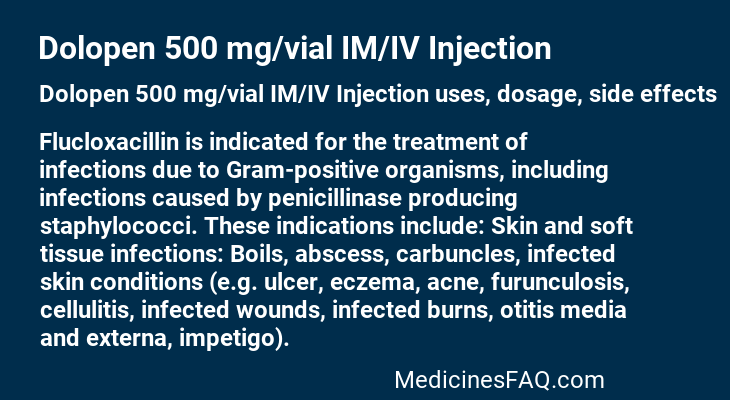 Dolopen 500 mg/vial IM/IV Injection