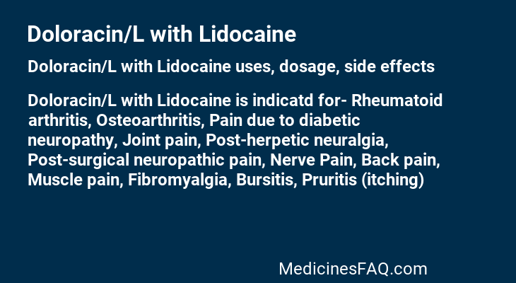 Doloracin/L with Lidocaine