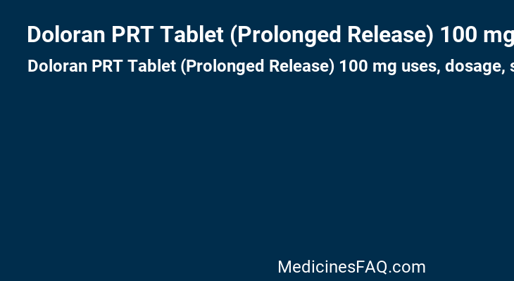 Doloran PRT Tablet (Prolonged Release) 100 mg