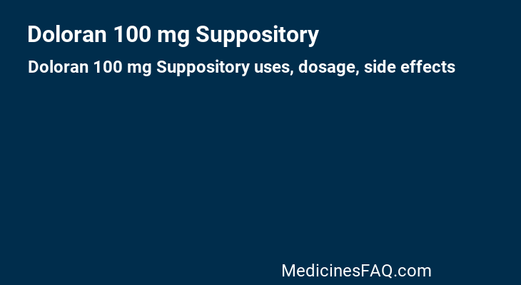 Doloran 100 mg Suppository